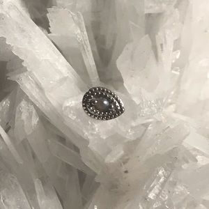 BVLA Double Pear Harlequin 14k White Gold & Pearl